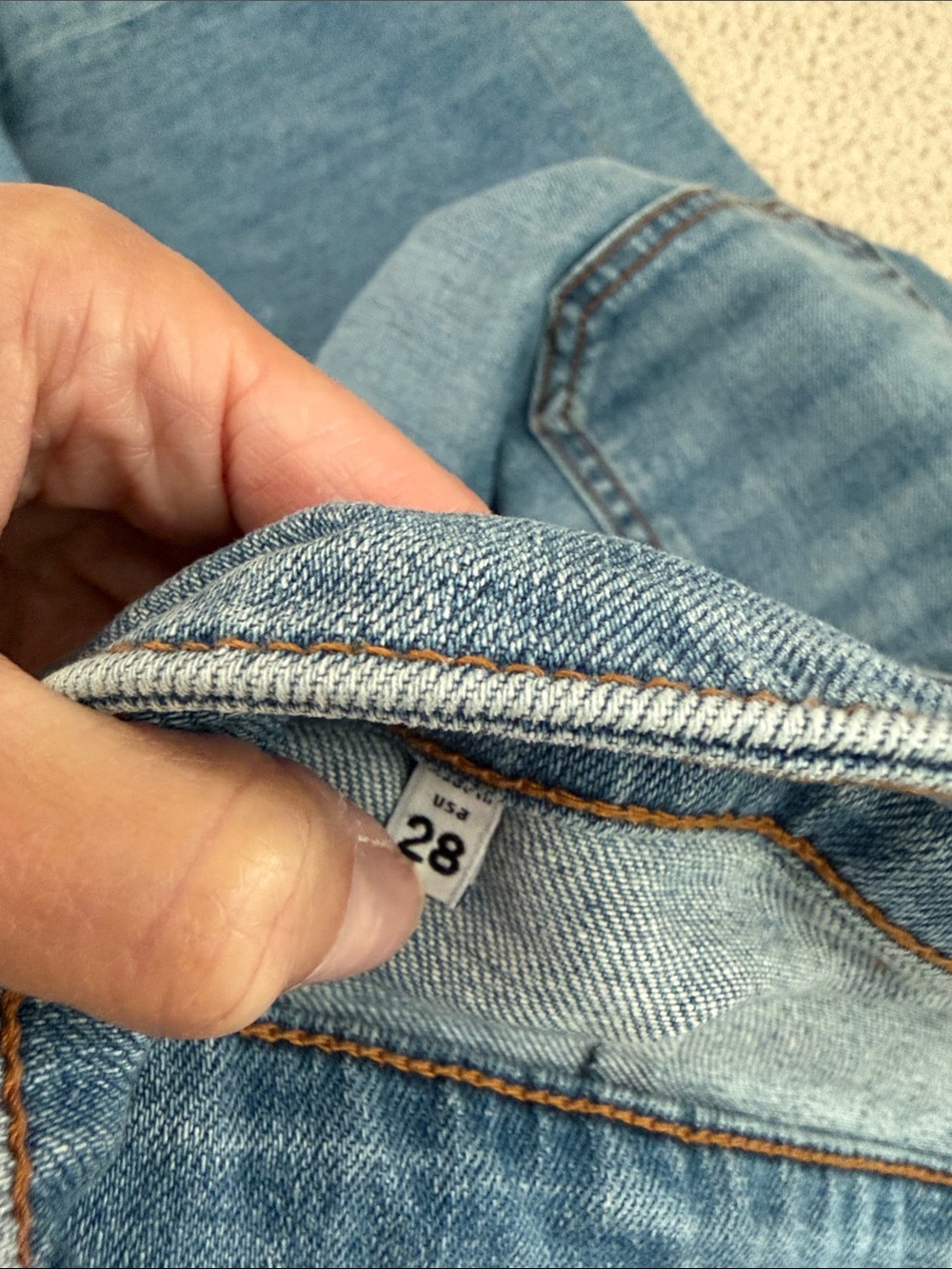 ASKK NY Light Blue sailor High-Rise Wide-Leg Jeans, 28 waterstreet - Picture 8 of 9